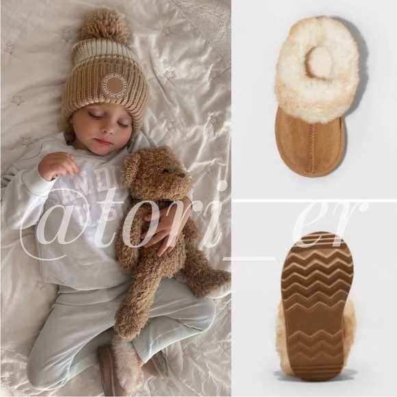 Cat and Jack Toddler Boys | Girls Channing Clog Slippers Brown - Picture 3 of 6